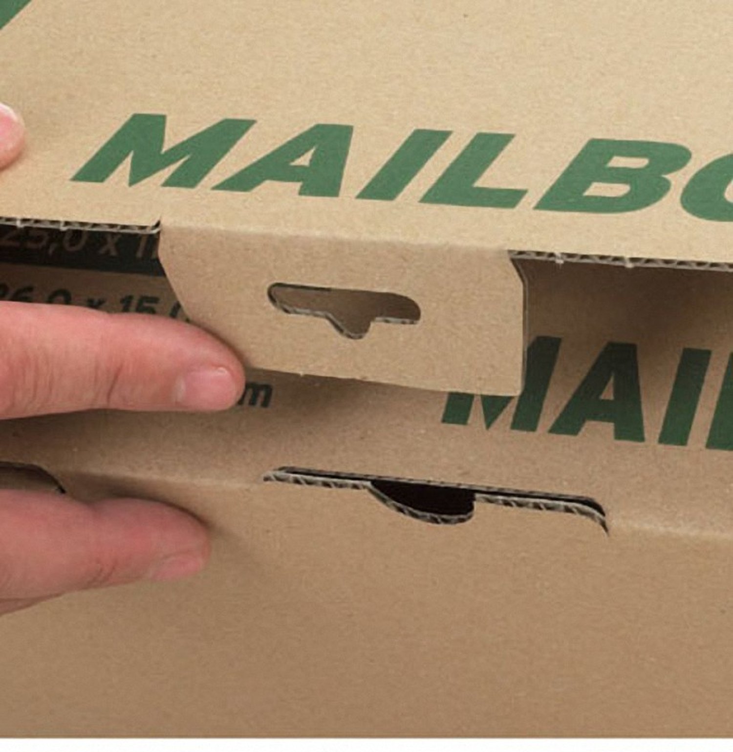 Post-Versandkarton MAILBOX  L, mit Steckverschluss, 395x248x141mm, braun