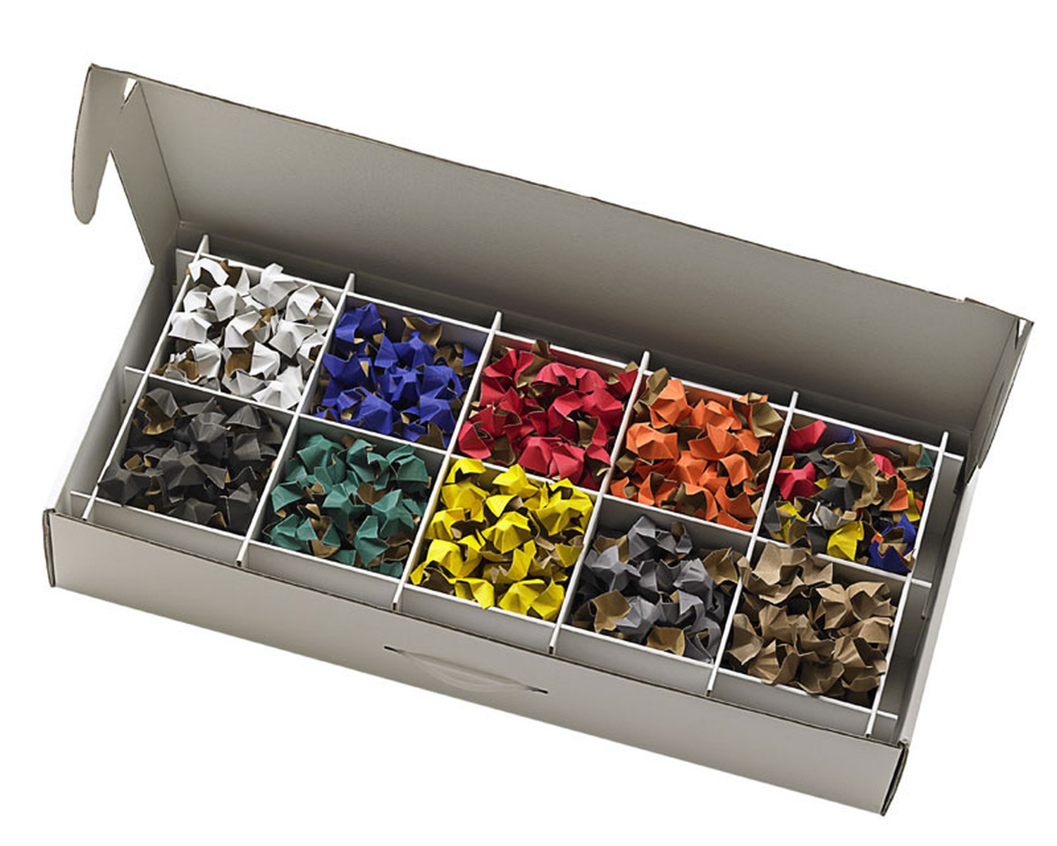 DECOFILL dekorative Papier-Verpackungschips Polsterchips, schwarz beidseitig, 400 Liter