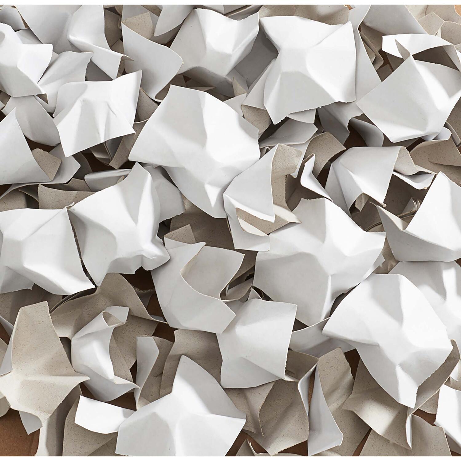 DECOFILL dekorative Papier-Verpackungschips Polsterchips, wei beidseitig, 400 Liter