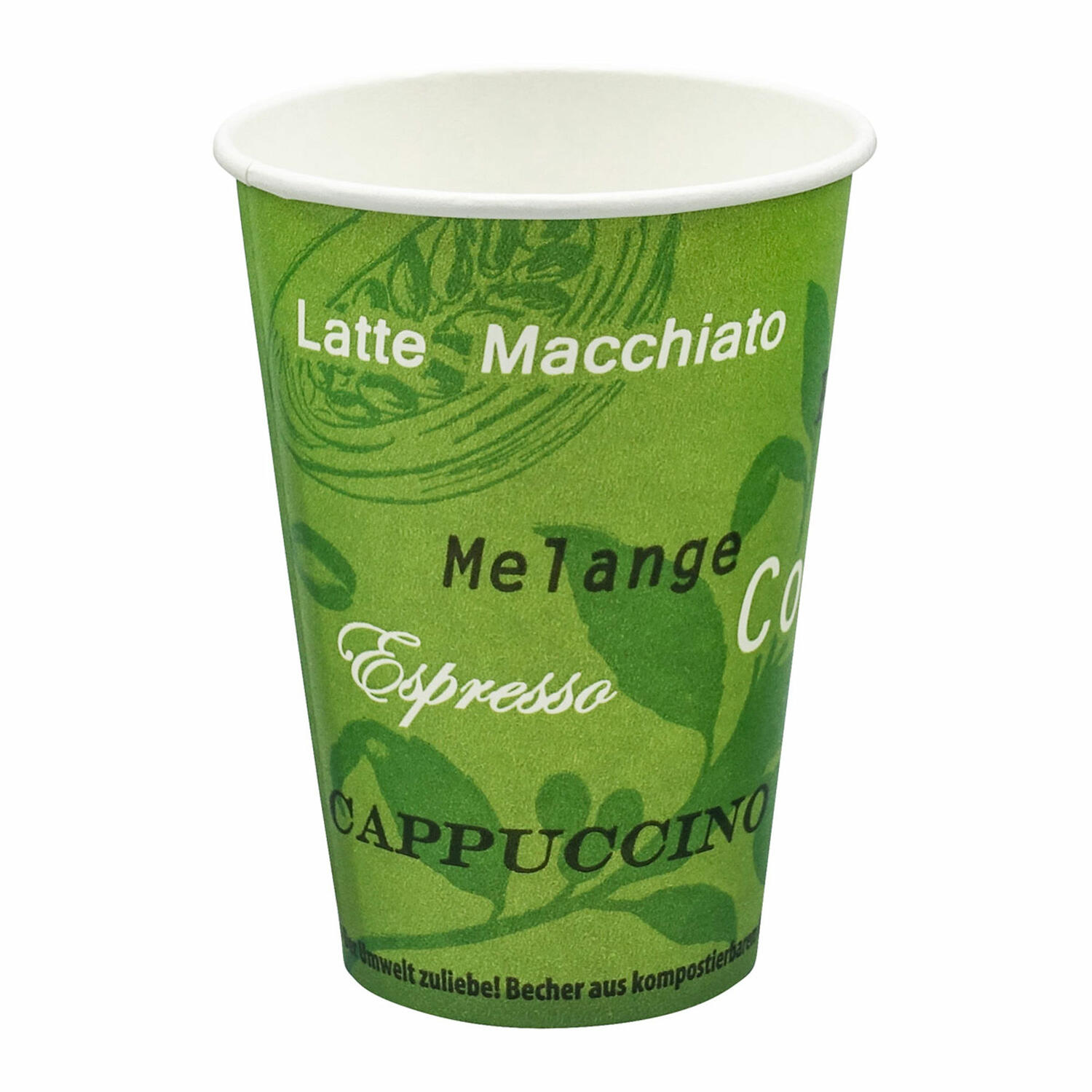 BIO Automatenbecher Kaffeebecher Pappbecher 70,3mm   Bio Green 180 ml 100 Stk.