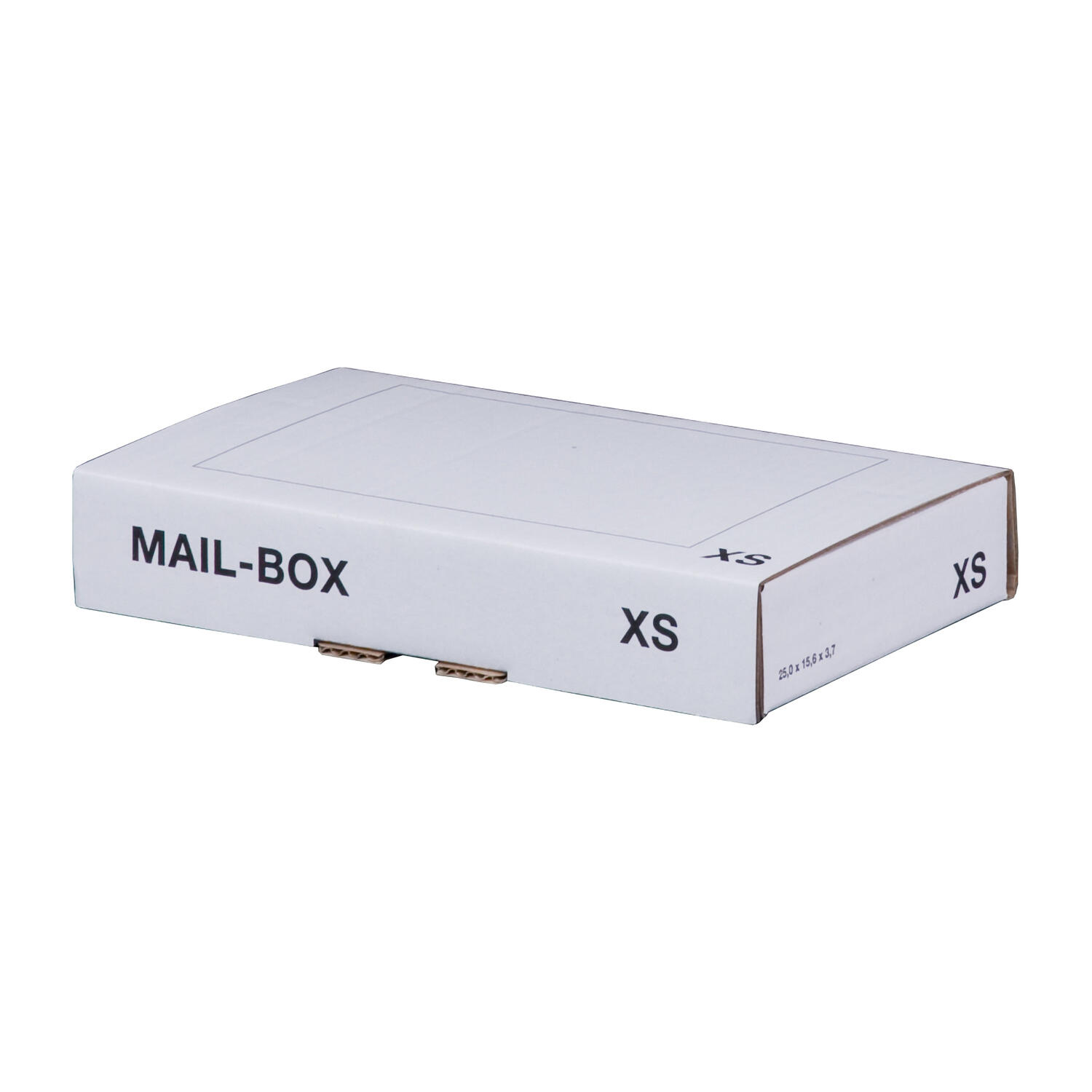 Versandkarton 244x145x43mm MAILBOX XS mit Steckverschluss wiederverschließbar für Maxibrief weiß