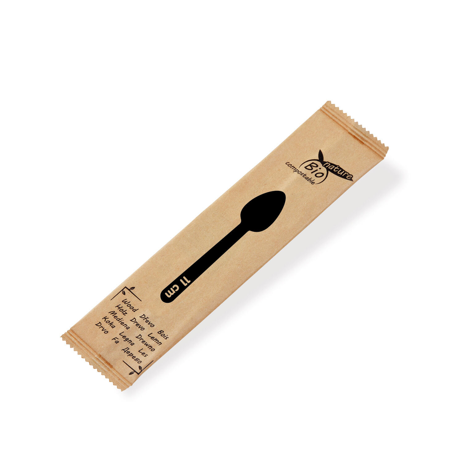 BIO-Nature Holz Kaffeelffel aus Holz einzeln hygienisch verpackt 11cm, 100 Stk.