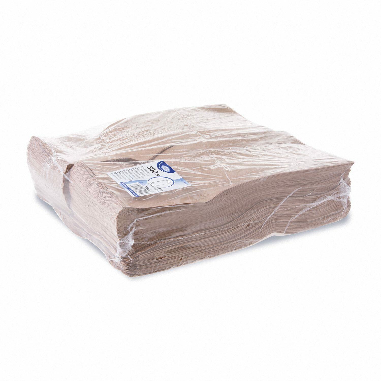 Papierfaltenbeutel Papiertüten braun 15+7 x 35 cm für ca. 2,5kg Inhalt, 500 Stk.