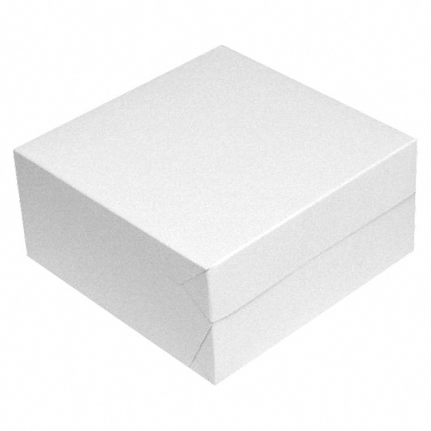 Kuchenkarton Tortenkarton 20x20x8cm mit Fenster aus Pappe Weiß, 