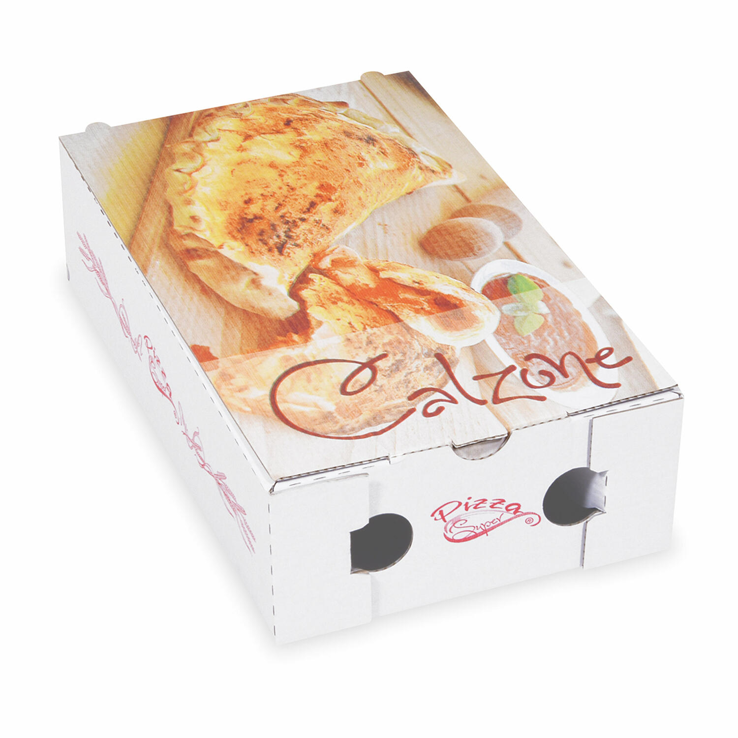 Pizzakarton CALZONE mit neutralem Motiv 27 x 16,5 x 7,5 cm 