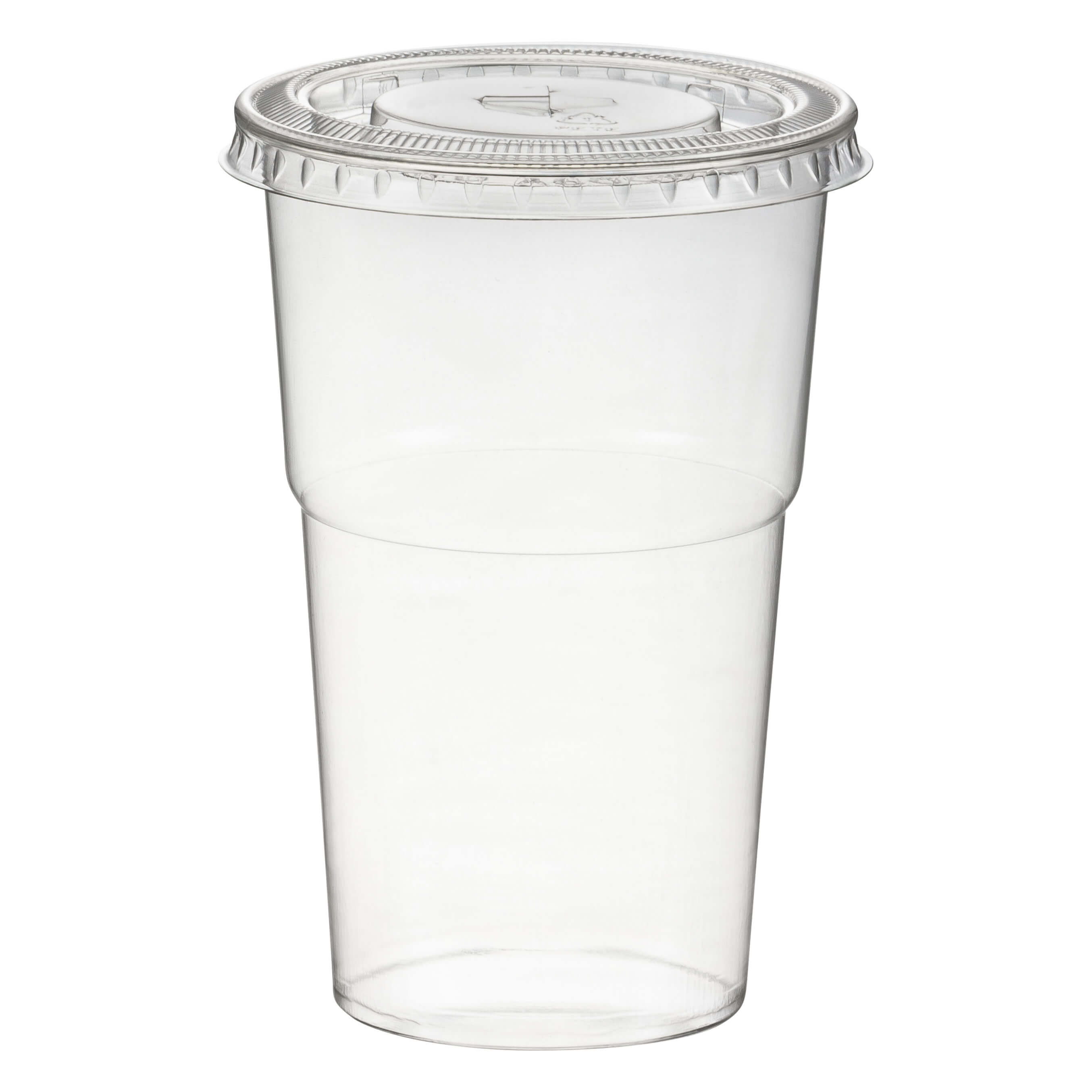 Smoothiebecher inkl. Deckel mit Schlitz 300 ml,  78mm, PET, glasklar, 50 Stk.
