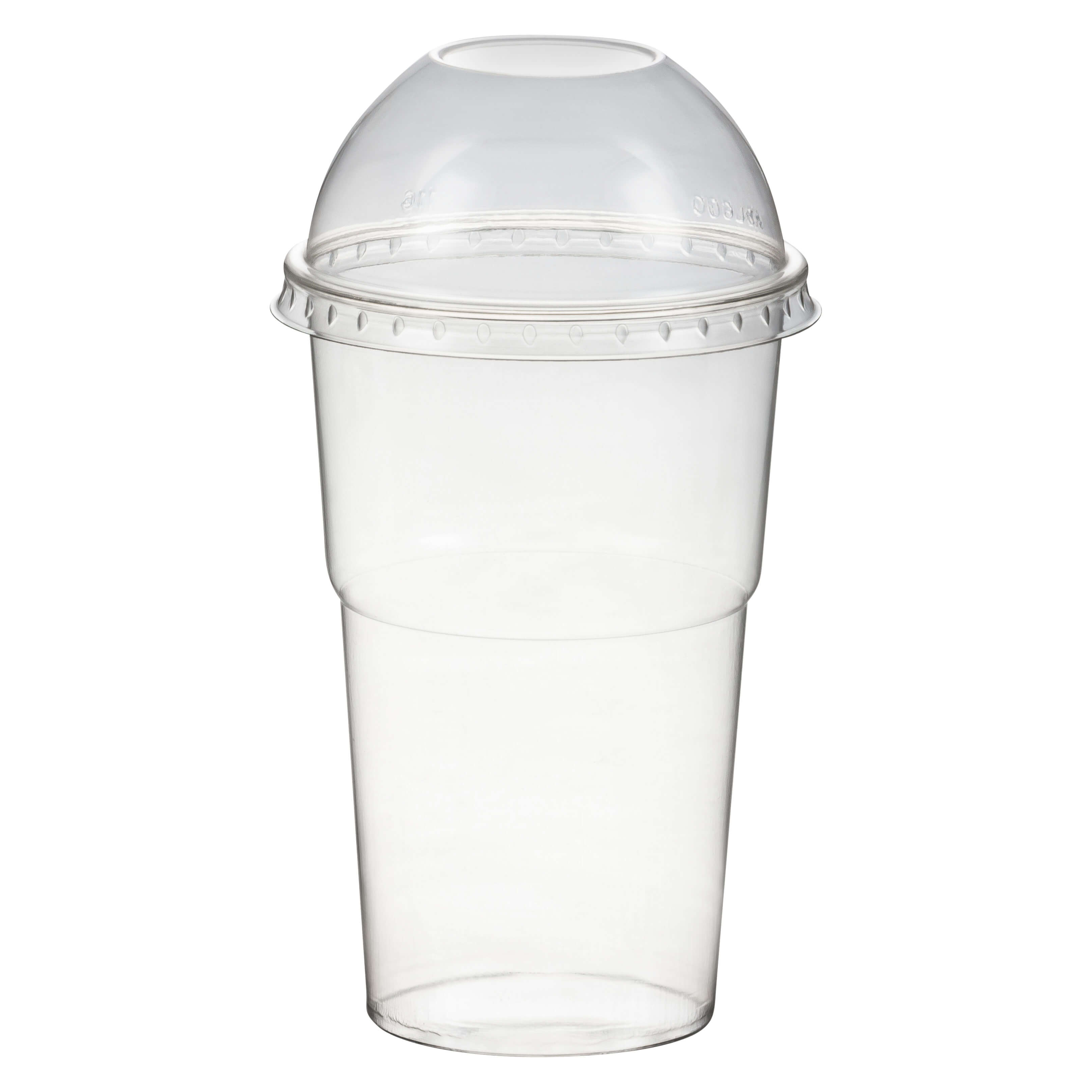 Smoothiesbecher Dessertbecher + Domdeckel 300 ml 78mm, PET, glasklar, 50 Stk.