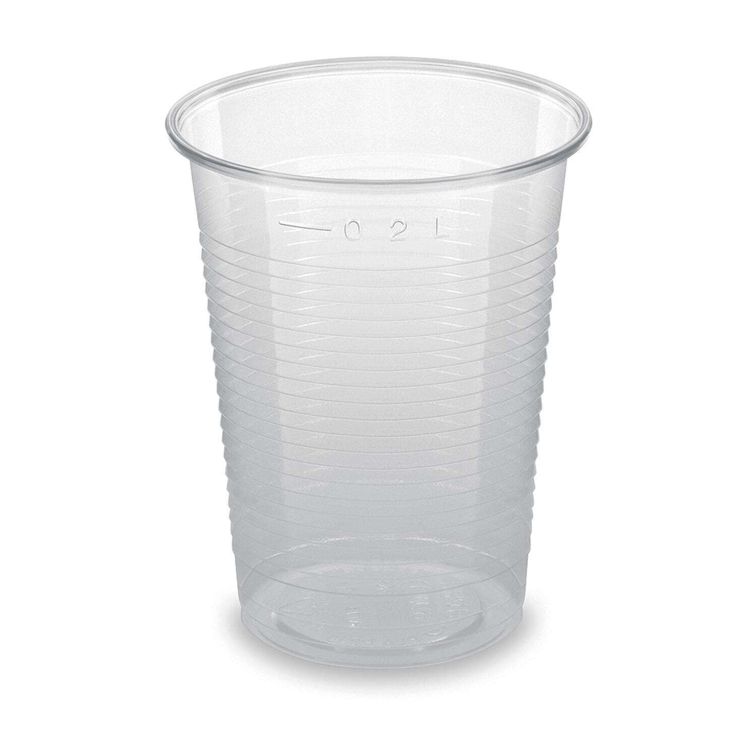 BIO Trinkbecher klar 200 ml 0,2 l aus Biokunststoff PLA   70mm, 100 Stk.