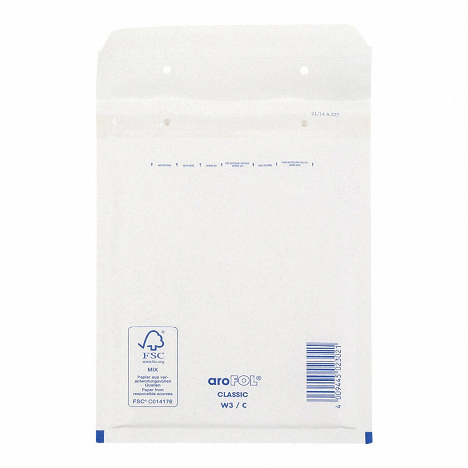 weiß 25 aroFOL® classic Luftpolsterversandtaschen Gr.3 C FSC Papier 