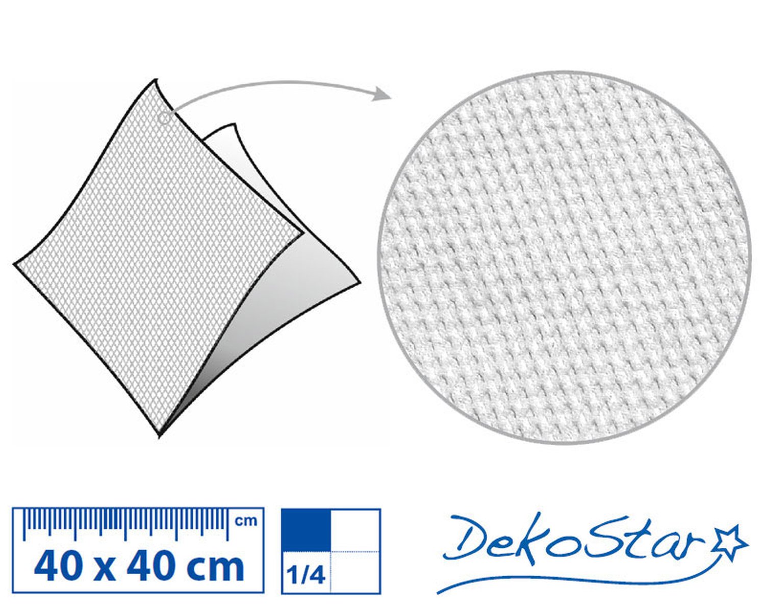 Servietten DekoStar 40 x 40 cm, wei, 40 Stk.