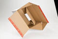 ColomPac Hhenvariabler Blitzbodenkarton 350 x 295 x 50-150mm mit Selbstklebeverschluss und Aufreifaden, braun