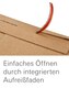 ColomPac Euroboxen S 150 x 100 x 150mm mit Selbstklebeverschluss & Aufreifaden braun