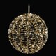 Kugel aus Metall/PET gold, mit LED, warmweiß, Ø30cm
