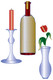 Transporthlsen-Set fr Flaschen, Vasen, Kerzenleuchten, 6 tlg.